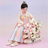 Floral Journey Butterflies and Flowers Hanfu Dress-8 -  NianYi, Chinese Traditional Clothing for Kids