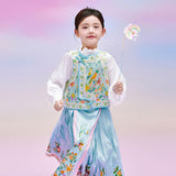 Floral Journey Bird and Flower Mamian Hanfu Dress-9 -  NianYi, Chinese Traditional Clothing for Kids