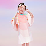Floral Journey Wide Sleeves Gradient Dress-7 -  NianYi, Chinese Traditional Clothing for Kids