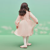 Floral Journey Bird and Flower Glitter Feel Dress-3 -  NianYi, Chinese Traditional Clothing for Kids