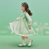 Floral Journey Bird and Flower Glitter Feel Dress-6-color-Jialing Water Green -  NianYi, Chinese Traditional Clothing for Kids