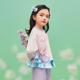 Floral Journey Joyful Sparrows Flare Hemline Sweatshirt-8 -  NianYi, Chinese Traditional Clothing for Kids
