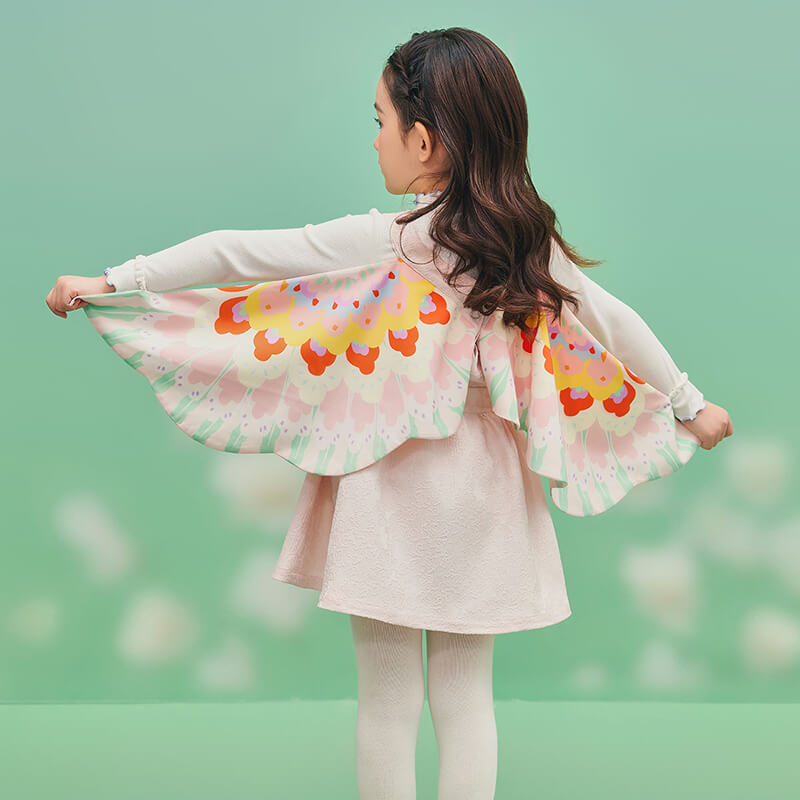 Floral Journey Flying Shape Like Overall Dress-6 -  NianYi, Chinese Traditional Clothing for Kids