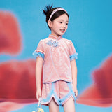Floral Journey Jaquard Velvet Mandarin Shirt-5 -  NianYi, Chinese Traditional Clothing for Kids