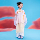 Floral Journey Longlast Joy Carp Embroidery Layered Hanfu-5-color-Light Petunia Purple -  NianYi, Chinese Traditional Clothing for Kids