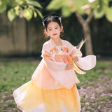 Floral Journey Longlast Joy Carp Embroidery Layered Hanfu-8 -  NianYi, Chinese Traditional Clothing for Kids