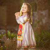 Flower and Rabbit Hanfu Dress-6 -  NianYi, Chinese Traditional Clothing for Kids