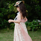 Flower Graphic Modern Sleeveless Dress-6 -  NianYi, Chinese Traditional Clothing for Kids
