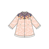 Happy Bunny Printed Chinese Coat-8-color-WBG-Pale Crimson -  NianYi, Chinese Traditional Clothing for Kids