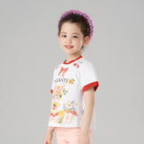 Animal Friends Ringer Tee-3 -  NianYi, Chinese Traditional Clothing for Kids