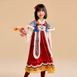 Dragon Long Fluffy Happy Dragon Hanfu Dress-5 -  NianYi, Chinese Traditional Clothing for Kids