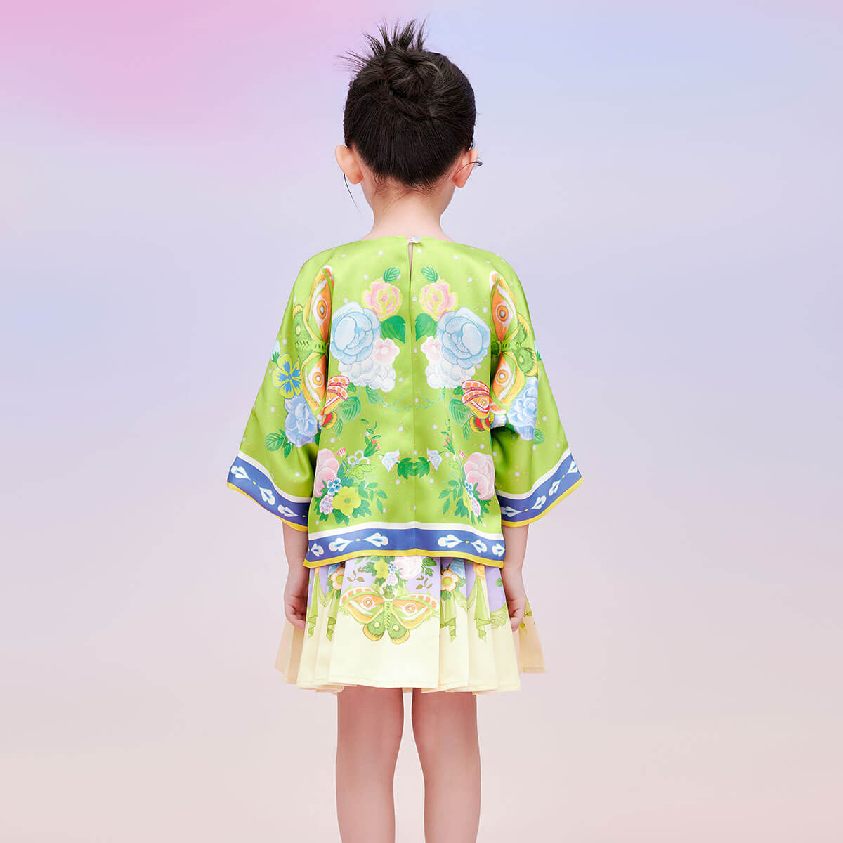 Floral Journey Butterflies and Bloom Garden Dress Set-10 -  NianYi, Chinese Traditional Clothing for Kids