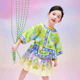 Floral Journey Butterflies and Bloom Garden Dress Set-6 -  NianYi, Chinese Traditional Clothing for Kids