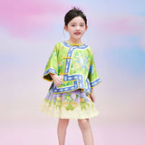 Floral Journey Butterflies and Bloom Garden Dress Set-8 -  NianYi, Chinese Traditional Clothing for Kids