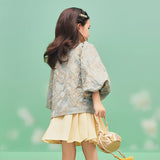 Floral Journey Spring Days and Swallow Jacquard Shirt Top-6 -  NianYi, Chinese Traditional Clothing for Kids