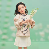 Floral Journey Spring Days and Swallow Jacquard Shirt Top-7-color-Thistle Pink -  NianYi, Chinese Traditional Clothing for Kids
