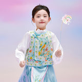 Floral Journey Flare Collar Jacquard Shirt-3 -  NianYi, Chinese Traditional Clothing for Kids