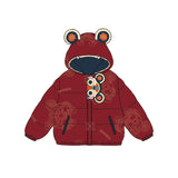 Lucky Bunny Style Puffer Jacket-13-color WBG NianYi Red -  NianYi, Chinese Traditional Clothing for Kids