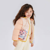 Dragon Long Colorblock Dragon Illustration Down Jacket-10 -  NianYi, Chinese Traditional Clothing for Kids