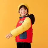 Dragon Long Colorblock Dragon Illustration Down Jacket-5 -  NianYi, Chinese Traditional Clothing for Kids