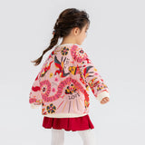 Dragon Long Love and Luck Auspicious Patterns Fleece Pullover-4 -  NianYi, Chinese Traditional Clothing for Kids
