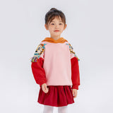 Dragon Long Dragon Cloth Patch with Tassels Colorblock Hoodie-2 -  NianYi, Chinese Traditional Clothing for Kids