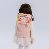 Dragon Long Faux Shepa Hooded Vest with Auspicious Dragon Embroidery-8 -  NianYi, Chinese Traditional Clothing for Kids