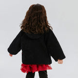 Dragon Long Flying Dragon Embroidery Sherpa Hooded Jacket-5 -  NianYi, Chinese Traditional Clothing for Kids