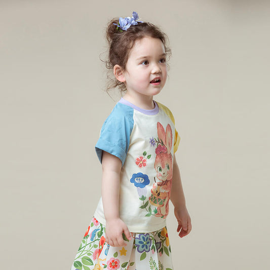 NianYi-Chinese-Traditional-Clothing-for-Kids-Floral Jounrey Color Matching T-Shirt-N102062-4