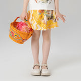 Animal Friends Statement Graphic Pleated Skirt  for Kids