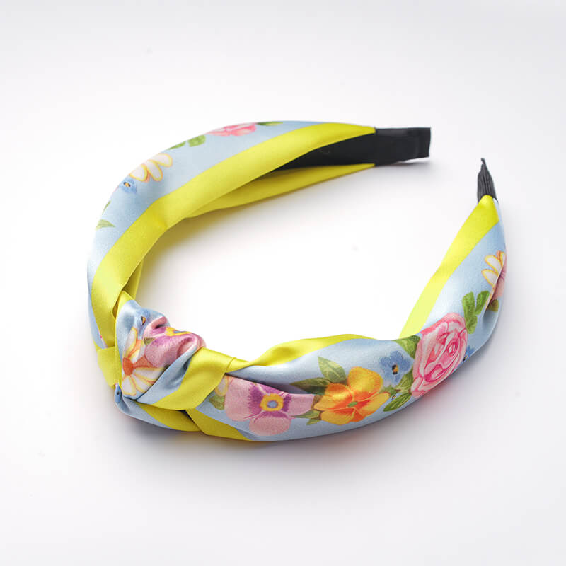 Flower Graphic Bow Tie Hair Band for Kids