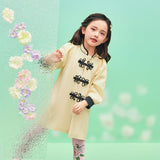 Floral Journey Mandarin Collar Frog Kot Jacket Dress-3 -  NianYi, Chinese Traditional Clothing for Kids