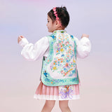 Floral Journey Chinese Gourd Windows Design Vest-6 -  NianYi, Chinese Traditional Clothing for Kids