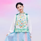 Floral Journey Chinese Gourd Windows Design Vest-9 -  NianYi, Chinese Traditional Clothing for Kids