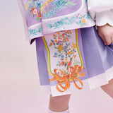 Floral Journey Pleated Skirt-5-color-Phoneix Letter Purple -  NianYi, Chinese Traditional Clothing for Kids