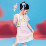 Floral Journey Animal Friend Modern Cheongsam Dress-4 -  NianYi, Chinese Traditional Clothing for Kids
