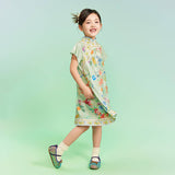 Floral Journey Garden Poem Qipao Dress-1 -  NianYi, Chinese Traditional Clothing for Kids