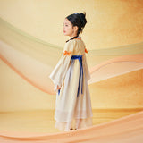 Floral Journey Mid Autumn Garden Poem Hanfu Dress-4 -  NianYi, Chinese Traditional Clothing for Kids