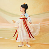 Floral Journey Mid Autumn Garden Poem Hanfu Dress-6 -  NianYi, Chinese Traditional Clothing for Kids