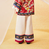 Floral Journey Colorblock Jacquard Pants-7 -  NianYi, Chinese Traditional Clothing for Kids