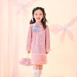 Floral Journey Jacquard Velvet Long Sleeves Modern Cheongsam-3-color-Litmus Pink -  NianYi, Chinese Traditional Clothing for Kids