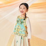 Floral Journey Symmetric Chinese Traditional Graphic Embroidery Vest-6 -  NianYi, Chinese Traditional Clothing for Kids