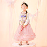 Floral Journey Symmetric Chinese Traditional Graphic Embroidery Vest-9 -  NianYi, Chinese Traditional Clothing for Kids