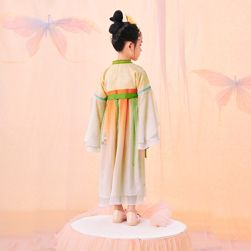 Floral Journey Garden Poem Mid Autumn Embroidery Hanfu Dress-13 -  NianYi, Chinese Traditional Clothing for Kids