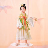 Floral Journey Garden Poem Mid Autumn Embroidery Hanfu Dress-3 -  NianYi, Chinese Traditional Clothing for Kids