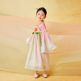 Floral Journey Garden Poem Mid Autumn Embroidery Hanfu Dress-6 -  NianYi, Chinese Traditional Clothing for Kids