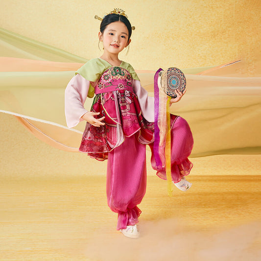 Flying Apsara Hanfu Pants Set for Kids-1 -  NianYi, Chinese Traditional Clothing for Kids