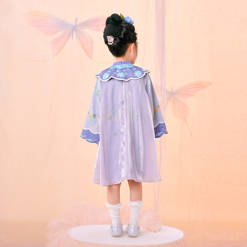 Floral Journey Flower Bloom Cloud Collar Dress-10 -  NianYi, Chinese Traditional Clothing for Kids