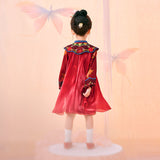 Floral Journey Flower Bloom Cloud Collar Dress-8 -  NianYi, Chinese Traditional Clothing for Kids