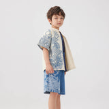 Dragon Loong Palace of Dragon King Graphic Shorts-2 -  NianYi, Chinese Traditional Clothing for Kids